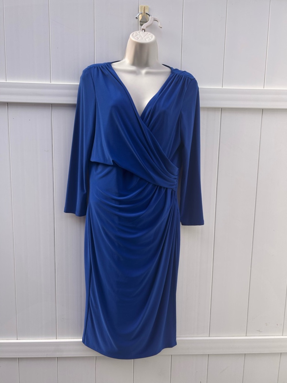 Lauren Ralph Lauren Elegant Royal Blue Wrap-Style Dress | Size 12
